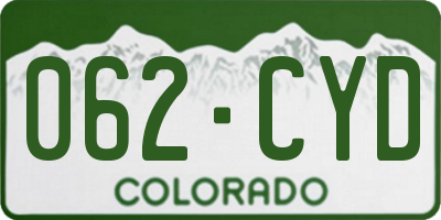 CO license plate 062CYD
