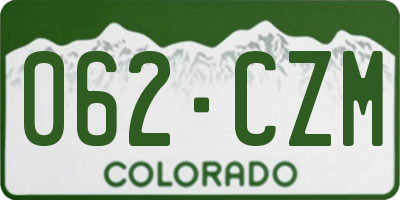 CO license plate 062CZM