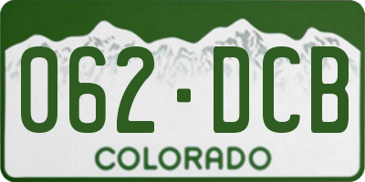 CO license plate 062DCB