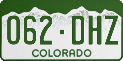 CO license plate 062DHZ