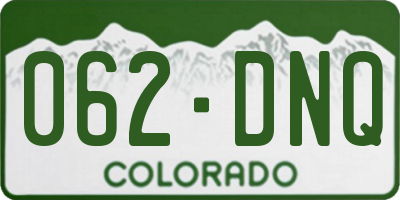 CO license plate 062DNQ