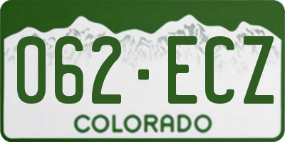 CO license plate 062ECZ