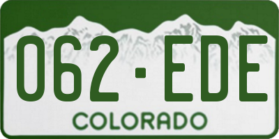CO license plate 062EDE