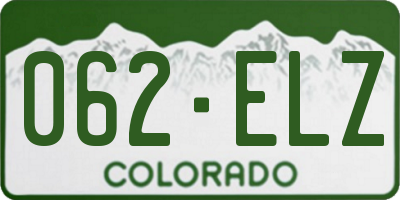 CO license plate 062ELZ