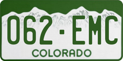 CO license plate 062EMC