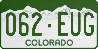 CO license plate 062EUG