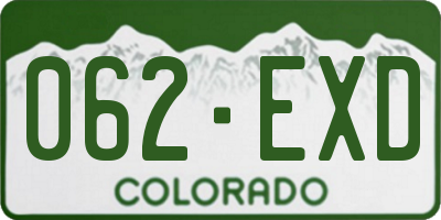CO license plate 062EXD