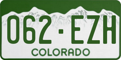 CO license plate 062EZH