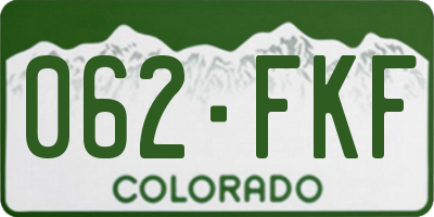CO license plate 062FKF