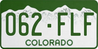 CO license plate 062FLF