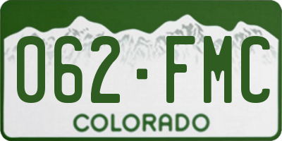 CO license plate 062FMC