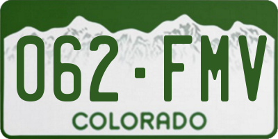 CO license plate 062FMV