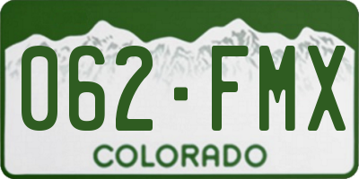 CO license plate 062FMX