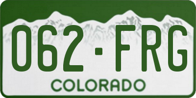 CO license plate 062FRG