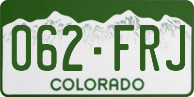 CO license plate 062FRJ