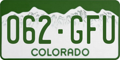 CO license plate 062GFU