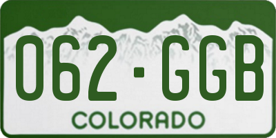 CO license plate 062GGB