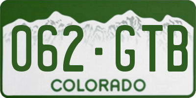 CO license plate 062GTB