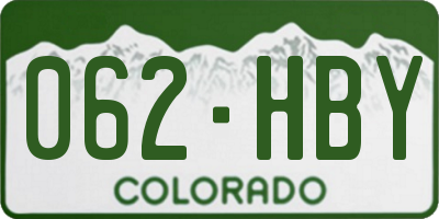 CO license plate 062HBY