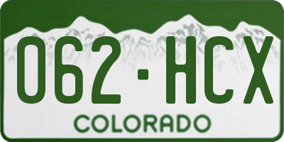 CO license plate 062HCX