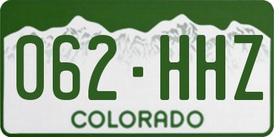 CO license plate 062HHZ