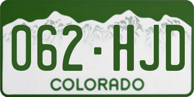 CO license plate 062HJD