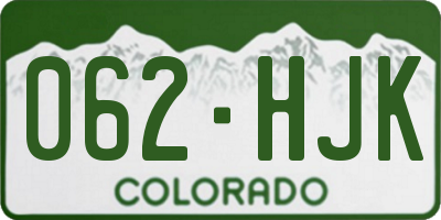 CO license plate 062HJK