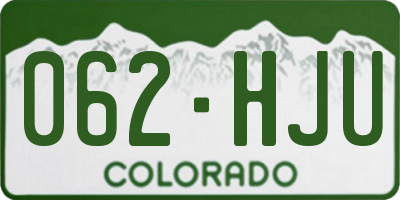 CO license plate 062HJU