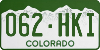 CO license plate 062HKI