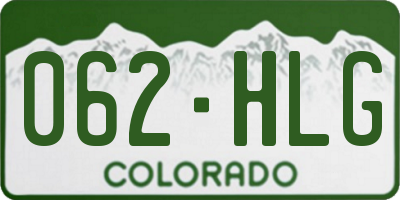 CO license plate 062HLG