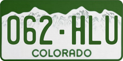 CO license plate 062HLU