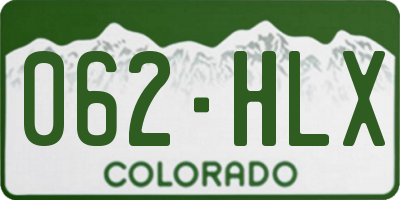 CO license plate 062HLX