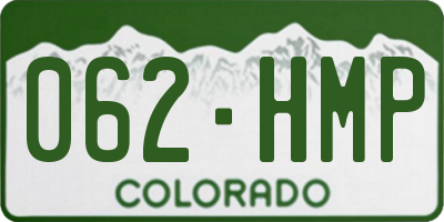CO license plate 062HMP