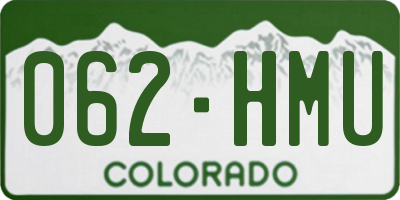 CO license plate 062HMU