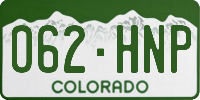 CO license plate 062HNP