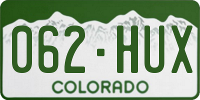 CO license plate 062HUX