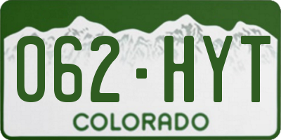 CO license plate 062HYT