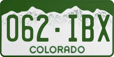 CO license plate 062IBX