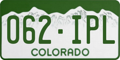 CO license plate 062IPL
