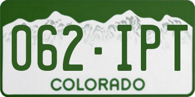 CO license plate 062IPT