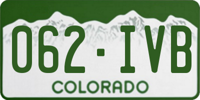 CO license plate 062IVB
