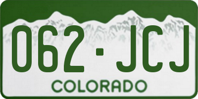 CO license plate 062JCJ