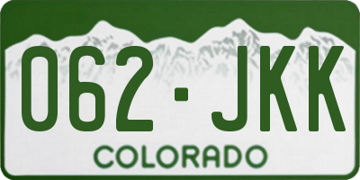 CO license plate 062JKK