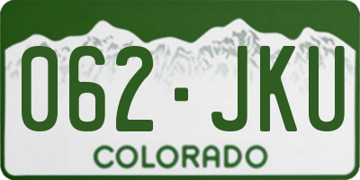 CO license plate 062JKU