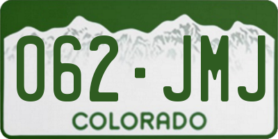 CO license plate 062JMJ
