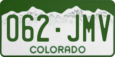 CO license plate 062JMV