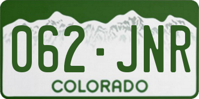 CO license plate 062JNR
