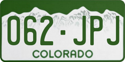 CO license plate 062JPJ