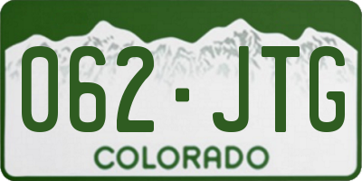 CO license plate 062JTG