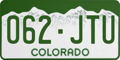 CO license plate 062JTU